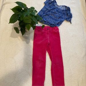Hanna Andersson Girls Pink Corduroy Pants